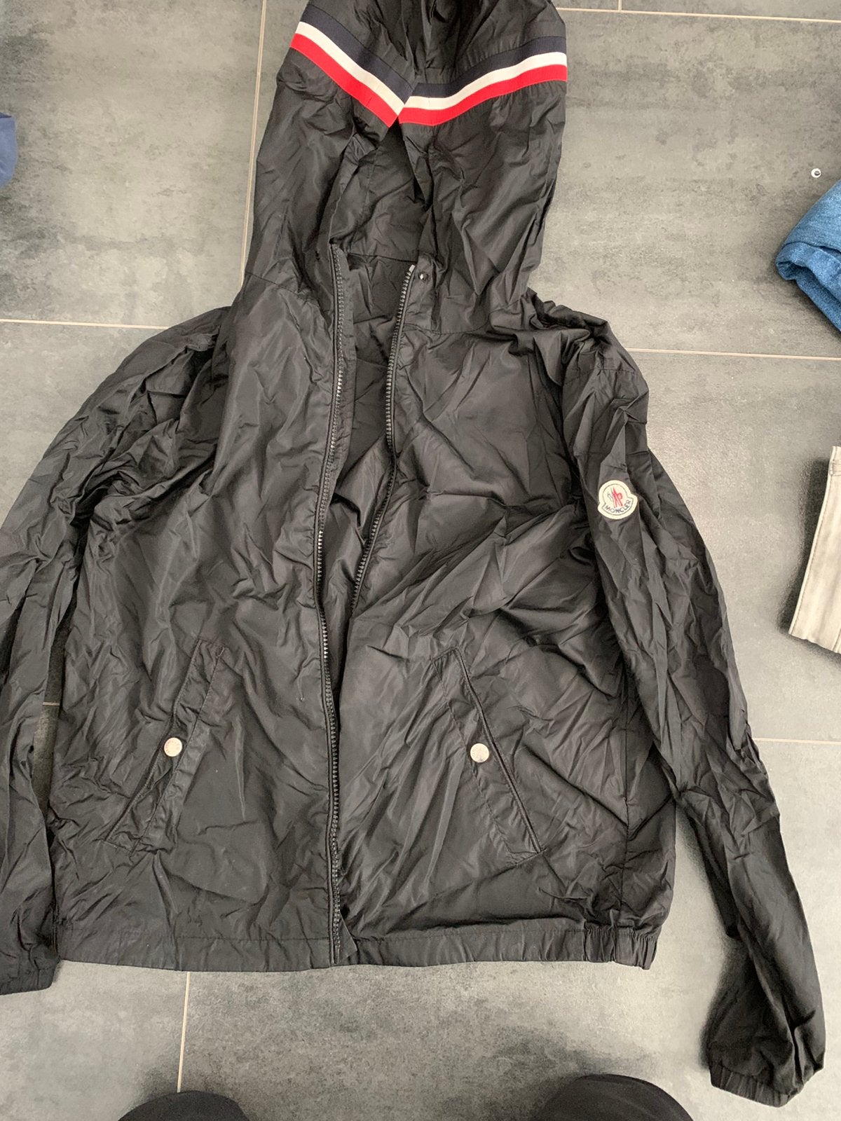 Moncler jas, Kleding | Heren, Jassen | Zomer, Ophalen of Verzenden, Zo goed als nieuw, Zwart
