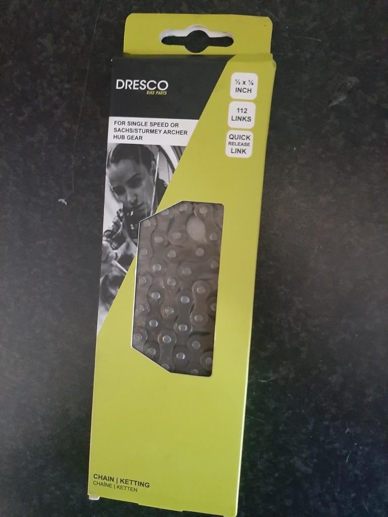 Dresco Fietsketting City 1/2 x 1/8 112 Schakels, Ophalen of Verzenden, Nieuw, Derailleur of Ketting, Dresco