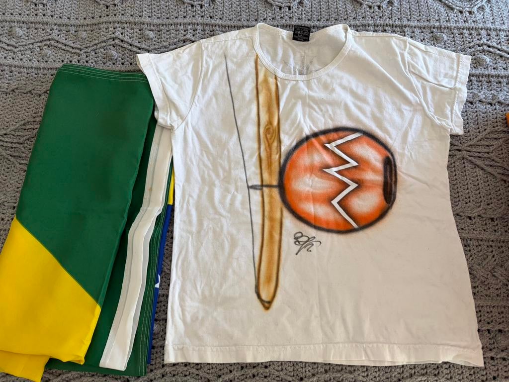 Capoeira broek (S), t-shirt (XS/S) en braziliaanse vlag, Ophalen of Verzenden, Zo goed als nieuw