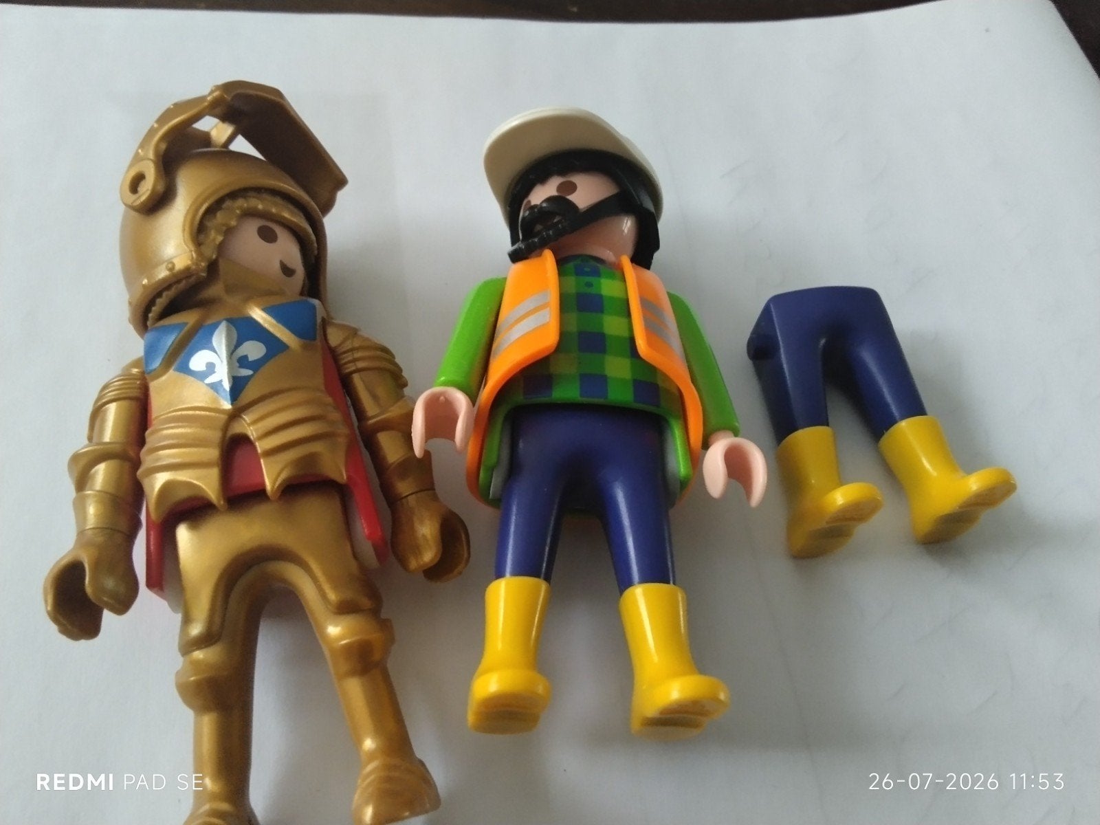 Playmobil Figuren: Ridder en Bouwvakker, Ophalen of Verzenden