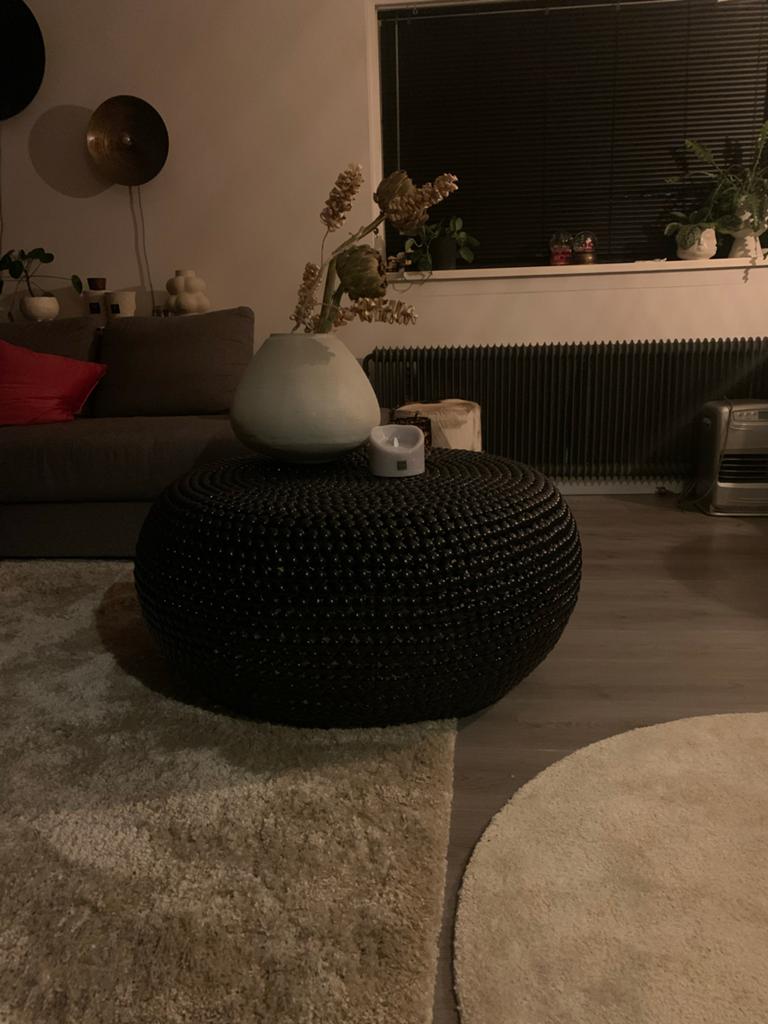 Polspotten Salontafel Zwart, Ophalen, Overige materialen, Rond, 50 tot 100 cm