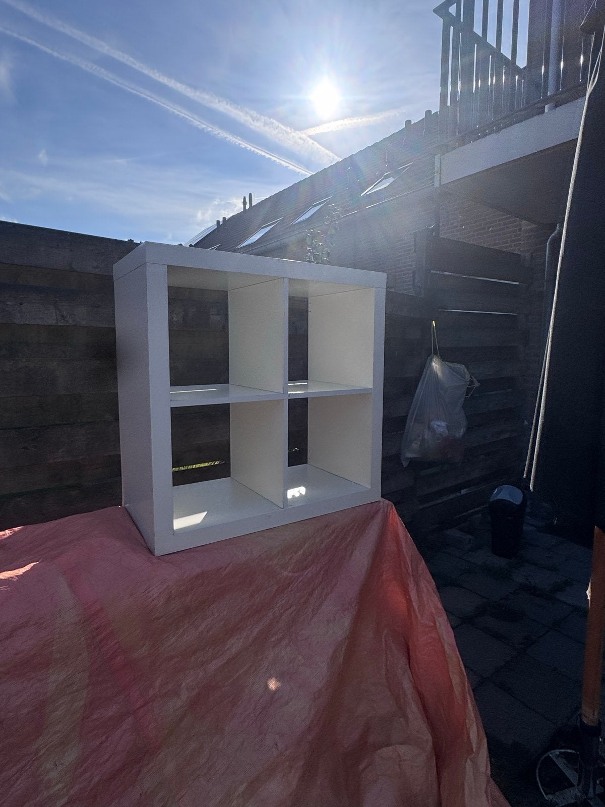 Witte Boekenkast / Vakkenkast - Ideaal voor boeken of decora, Ophalen, Met plank(en), Gebruikt, 50 tot 100 cm
