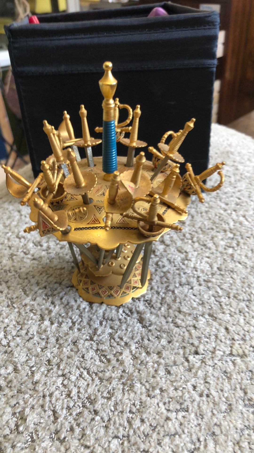 Zeldzame vintage toledo cocktailprikkers set, Ophalen of Verzenden