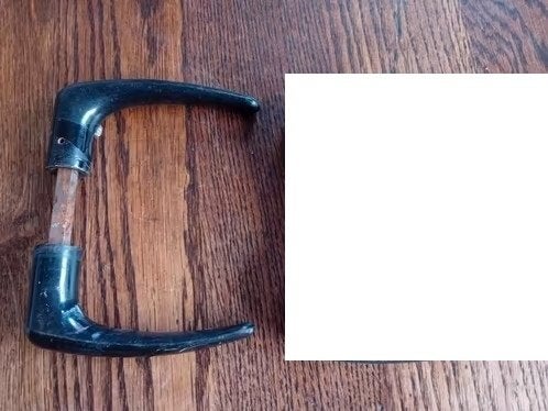 1 bakelieten deurklink deurkruk kleur zwart handvat deur, Ophalen of Verzenden