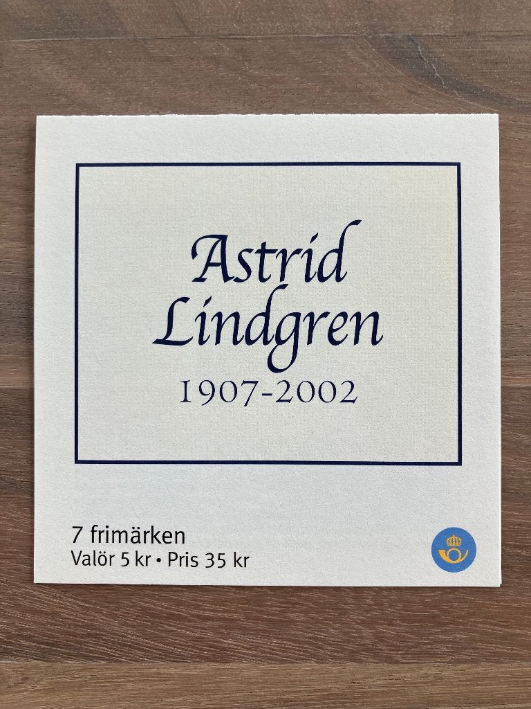 Astrid Lindgren 1907 – 2002 in originele enveloppe, Ophalen of Verzenden, Zweden