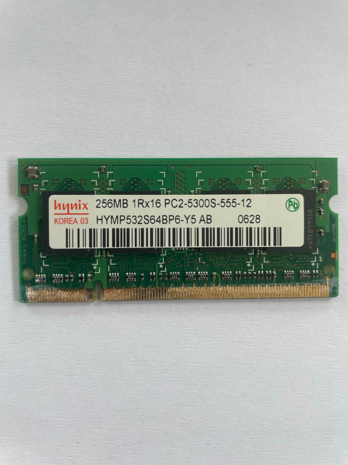 Hynix 256MB DDR2 Laptop RAM PC2-5300S, Computers en Software, RAM geheugen, Ophalen of Verzenden, DDR2, Laptop, Gebruikt