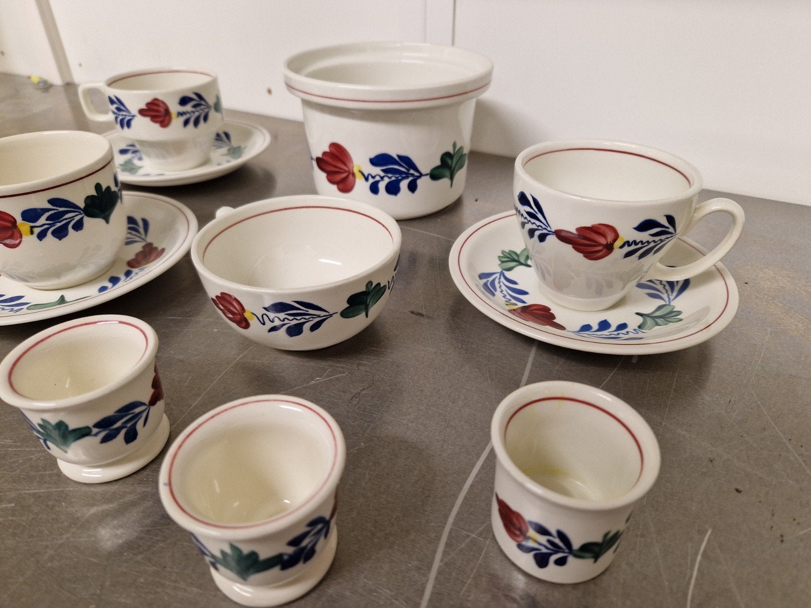 BOERENBONT servies in 1 koop, Gebruikt, Overige merken, Landelijk/Boerenbont, Ophalen of Verzenden