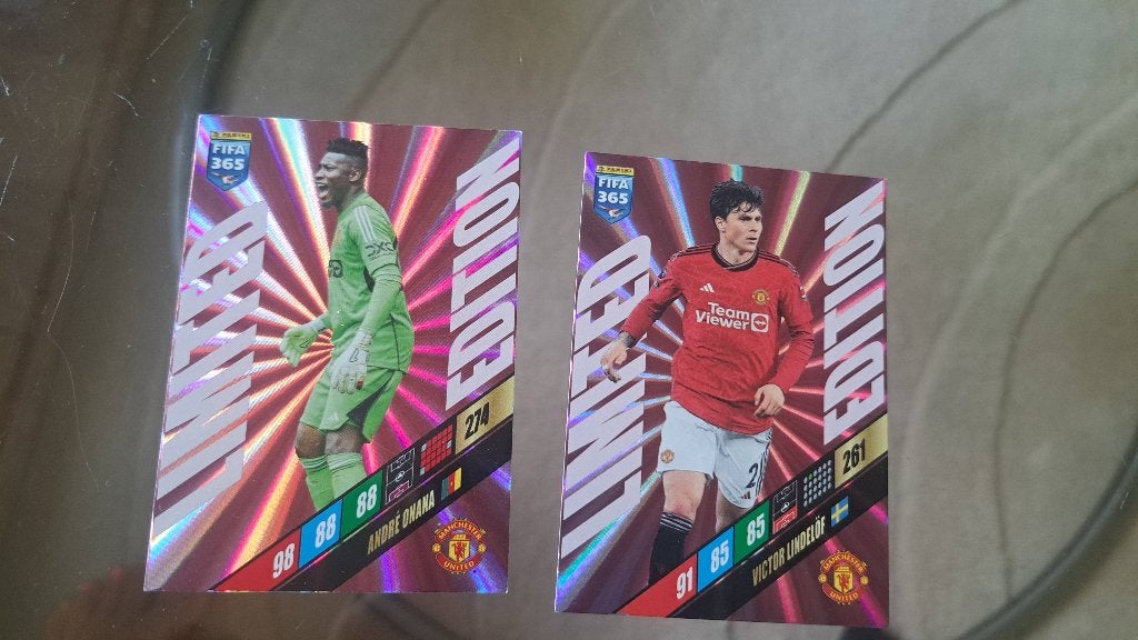 Fifa 365 Victor Lindelöf + André Onana, Ophalen of Verzenden, Zo goed als nieuw, Buitenlandse clubs, Poster, Plaatje of Sticker