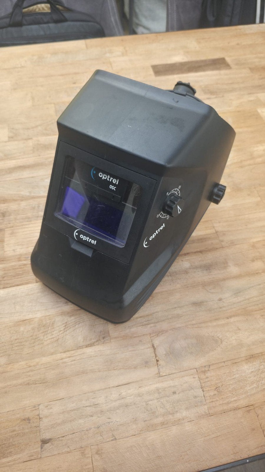 Optrel OSC lashelm met automatische verduistering, Doe-het-zelf en Verbouw, Ophalen of Verzenden, Zo goed als nieuw