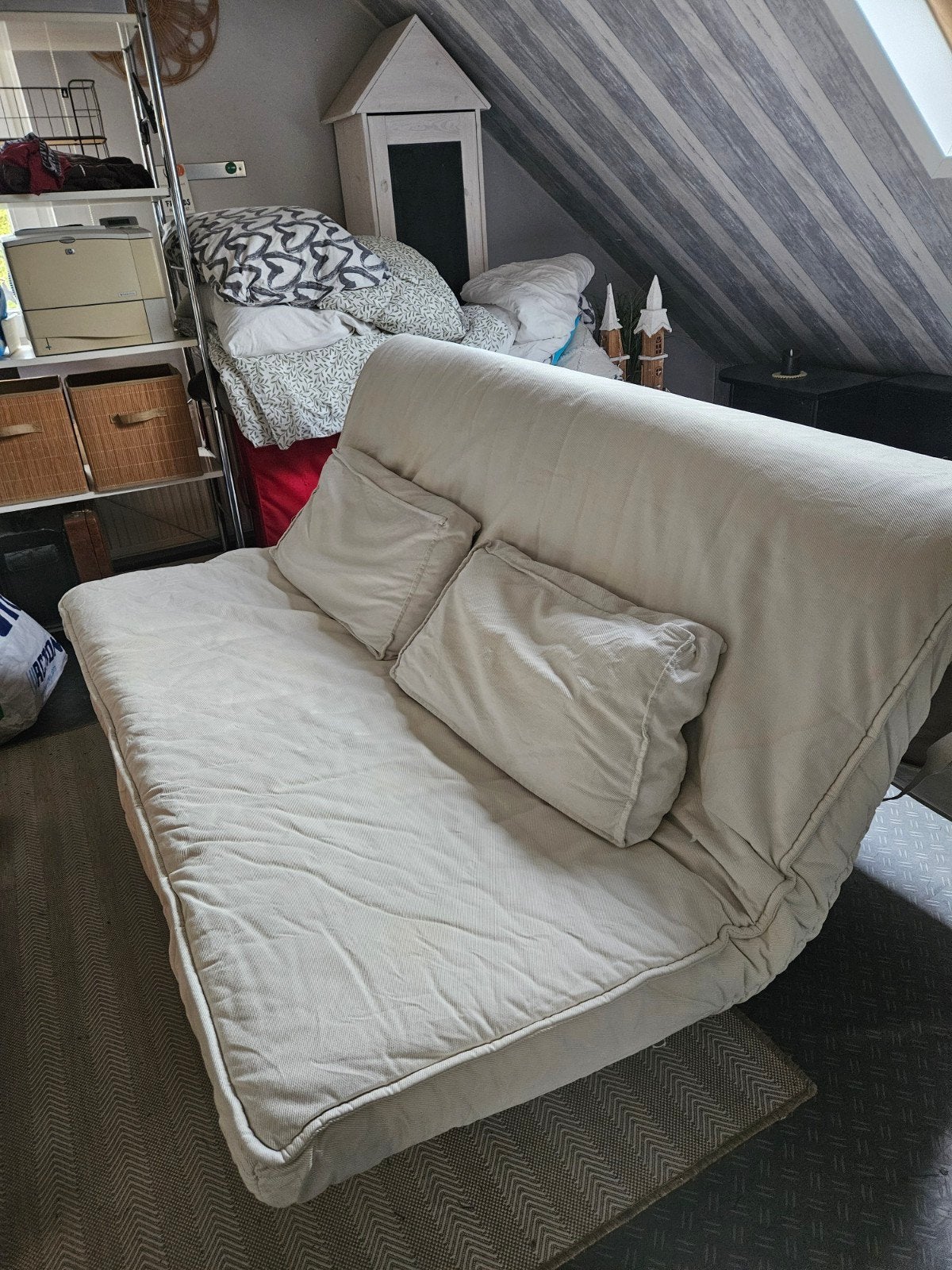Ikea PS Slaapbank met beige hoes - Zo goed als nieuw, Beige, Tweepersoons, Zo goed als nieuw, 140 cm