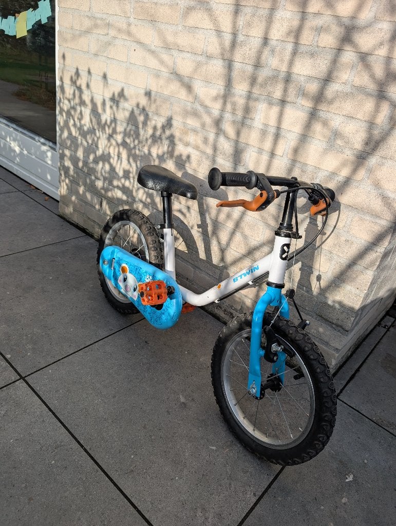 Kinderfiets (met zijwieltjes mee geleverd)  -14", Ophalen, Zijwieltjes, Gebruikt, Minder dan 16 inch
