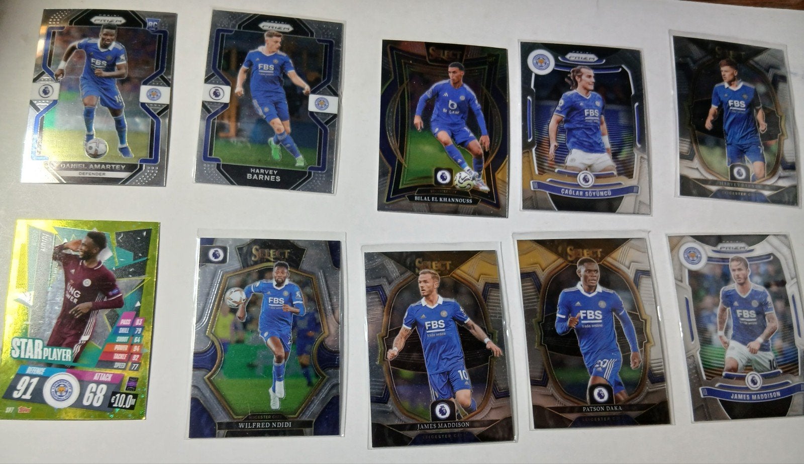 Voetbal Spelerskaarten Leicester City - Diverse Collectie, Ophalen of Verzenden, Zo goed als nieuw, Buitenlandse clubs, Spelerskaart
