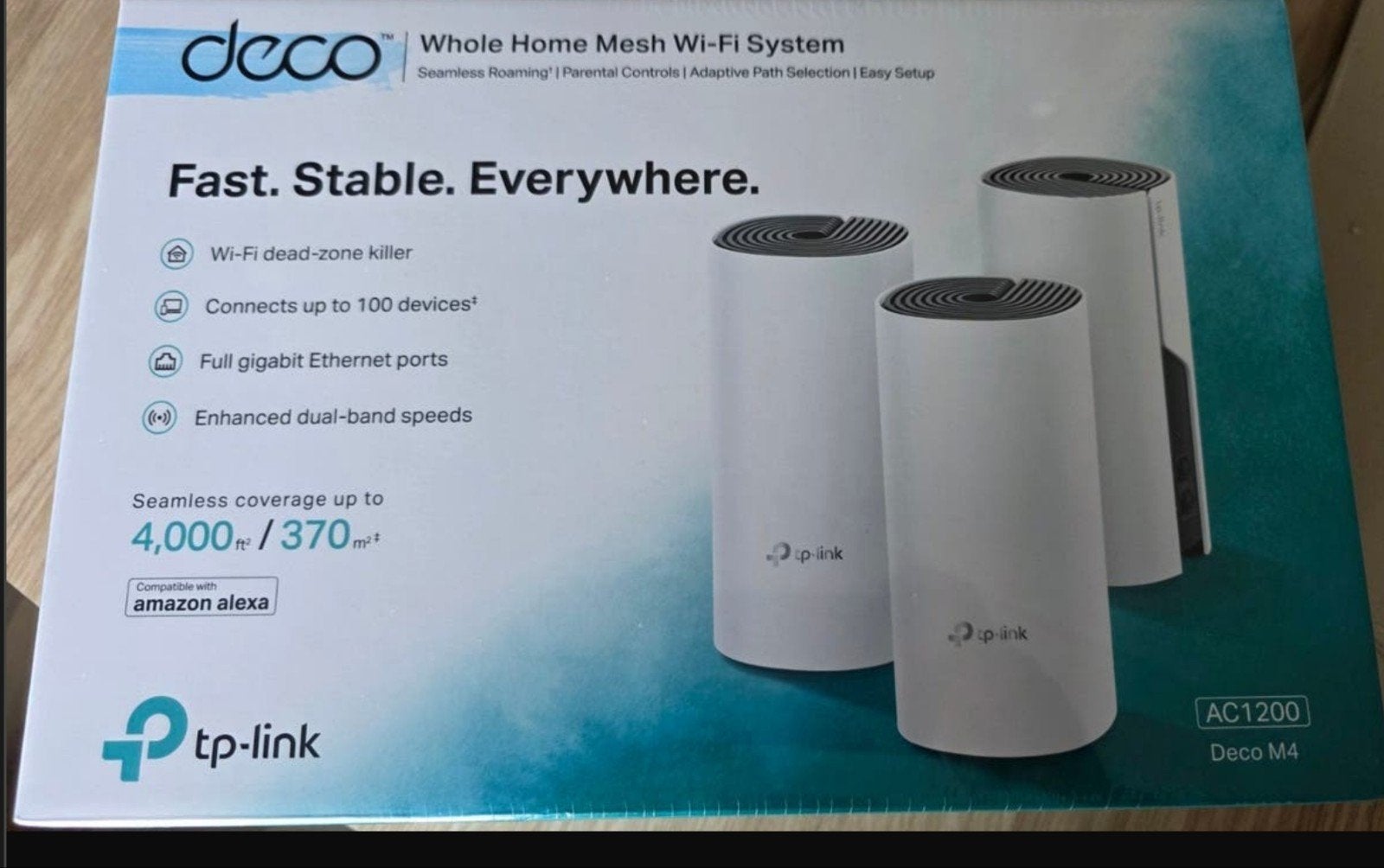 TP-Link Deco M4 - Mesh Wifi Systeem (3-pack) - NIEUW,GESEALD, Computers en Software, Routers en Modems, Nieuw, Ophalen of Verzenden