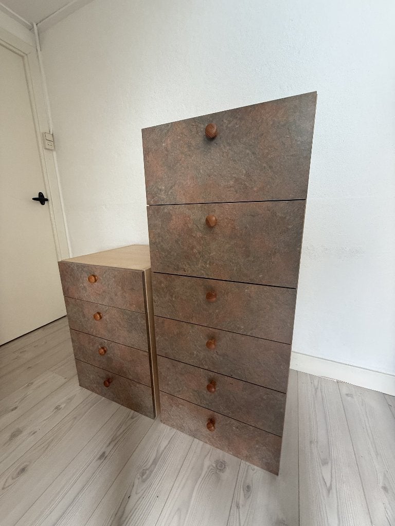 Moet weg! Set van 2 ladekasten – veel opbergruimte!, Ophalen, Gebruikt, 100 tot 150 cm, 50 tot 100 cm