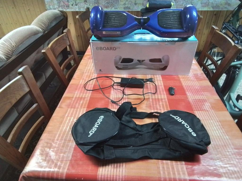 Smarty Hoverseat Deluxe met Hoverboard 8" Blue & Tas, Ophalen, Gebruikt, Overige typen, Smarty / eBoard pro