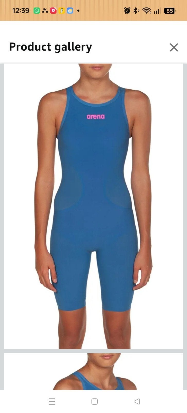 Arena Powerskin ST 2.0 wedstrijdzwempak - Blauw, Jongen of Meisje, One size, Ophalen of Verzenden, Zo goed als nieuw