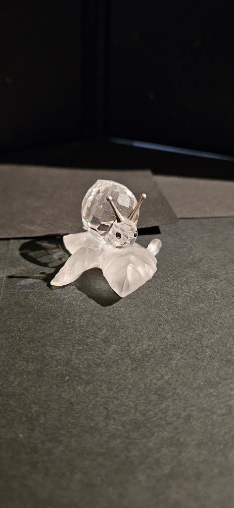 Swarovski Slak op blad, Verzamelen, Swarovski, Ophalen of Verzenden, Zo goed als nieuw, Figuurtje