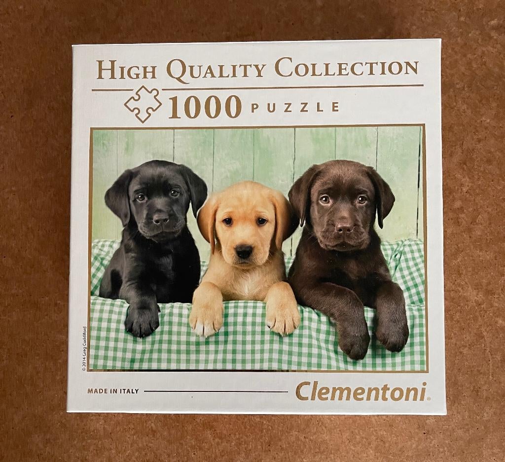Clementoni High Quality Collection Labrador Puzzel, 1000 st., Ophalen of Verzenden, 500 t/m 1500 stukjes, Zo goed als nieuw, Legpuzzel