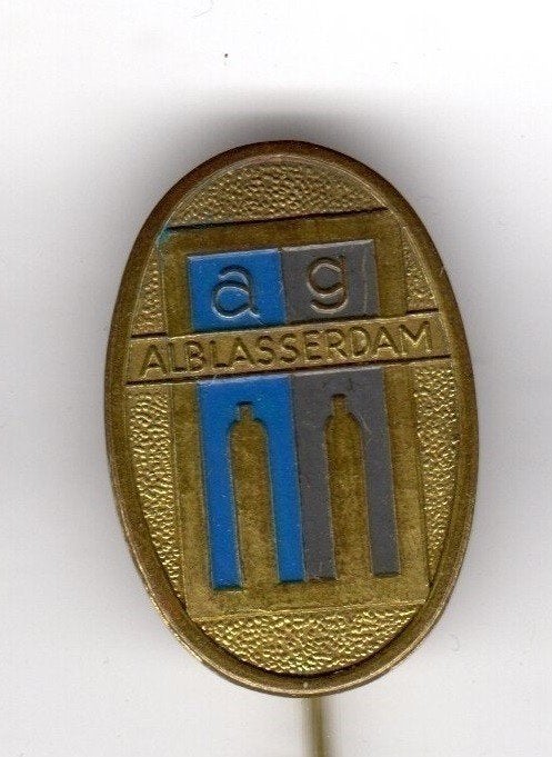 Speldje AG ALBLASSERDAM BRANDSTOF GASFLESSEN (A4), Verzamelen, Ophalen of Verzenden, Gebruikt, Overige onderwerpen