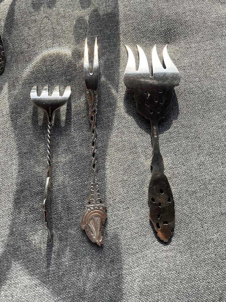 Set van 3 vintage vorken: Gero 90, WMF visvork en klein vork, Antiek en Kunst, Ophalen of Verzenden