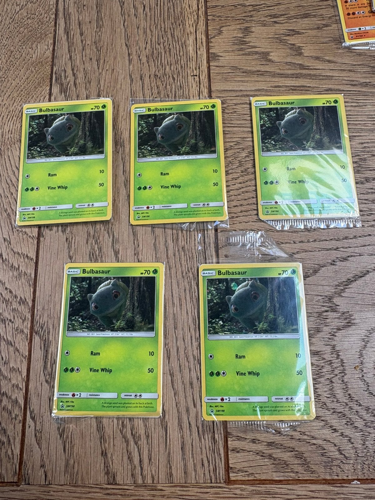 5x Bulbasaur Promo Holo SM198 SEALED, Ophalen of Verzenden, Zo goed als nieuw