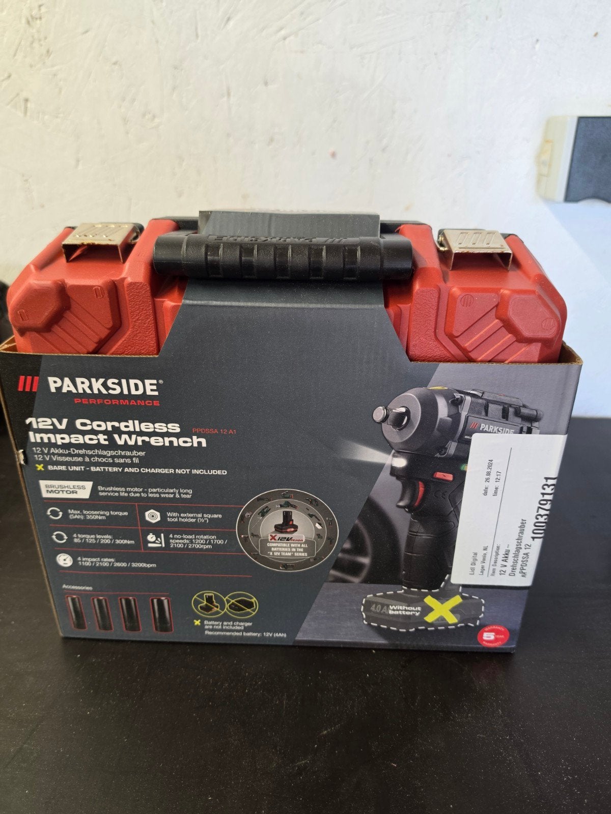 Parkside Performance 12v slagmoersleutel nieuw, Ophalen of Verzenden, Nieuw, Boor- en Schroefmachine