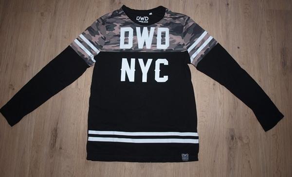 Zwarte Longsleeve met Legerprint DWD Download (158-164), Gebruikt, C&A, Ophalen of Verzenden, Shirt of Longsleeve