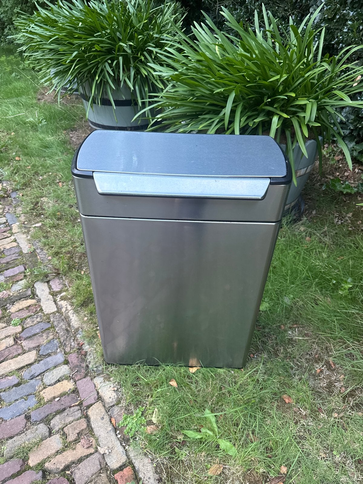 Simplehuman prullenbak met 2 vakken, 40 liter, Huis en Inrichting, Ophalen, 50 – 75, Gebruikt, 40 liter of meer