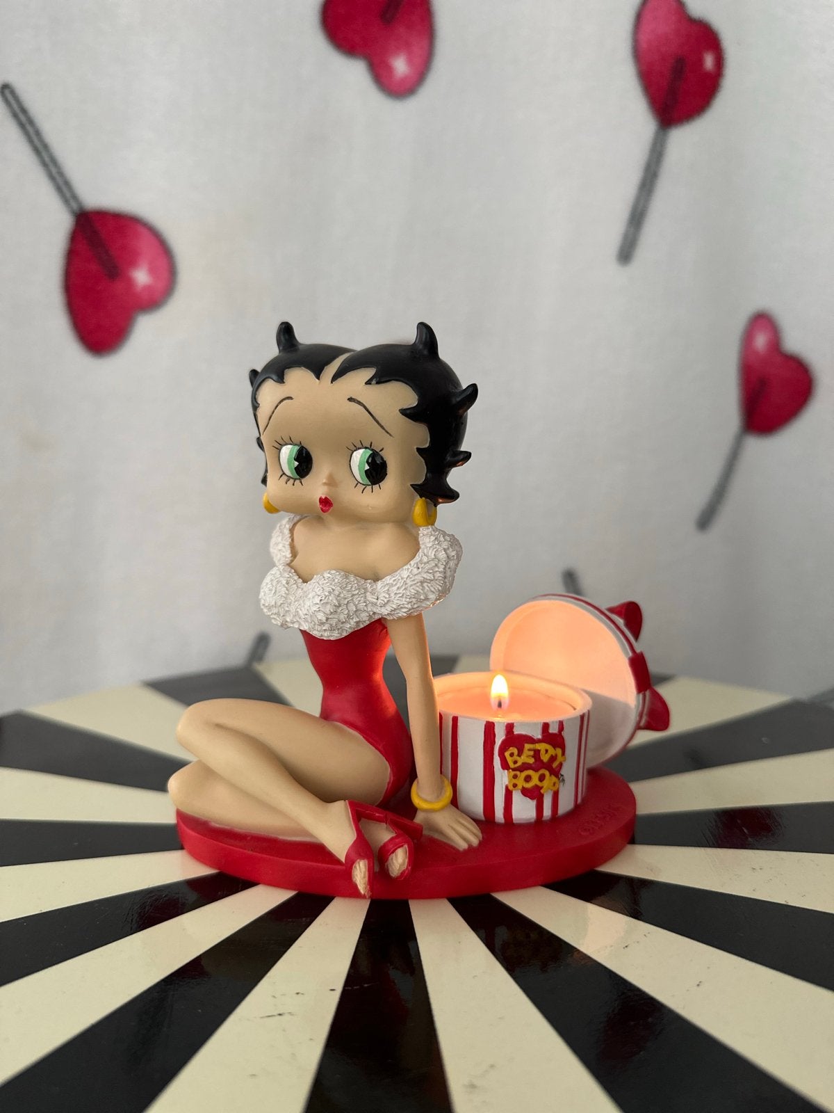 BETTY BOOP - Kaarsenhouder | Kerst | Cadeau | Vintage | Y2K, Kunststof, Overige merken, Ophalen of Verzenden, Zo goed als nieuw