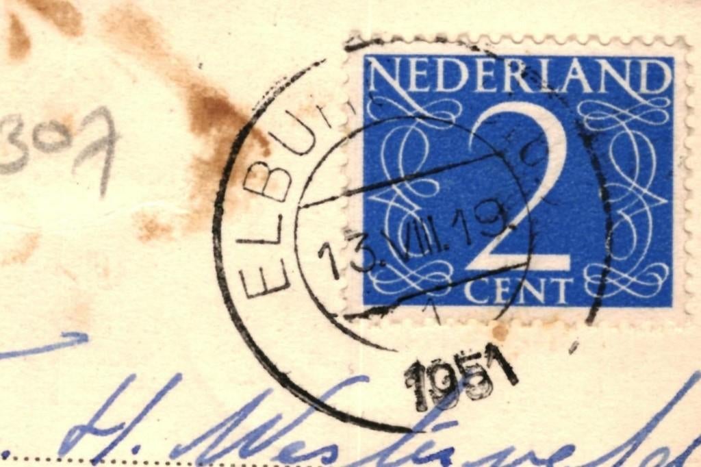 914307 Veluwe Boerderij 1951 Stempel Elburg Gelopen, Ophalen of Verzenden, 1940 tot 1960, Gelopen, Gelderland