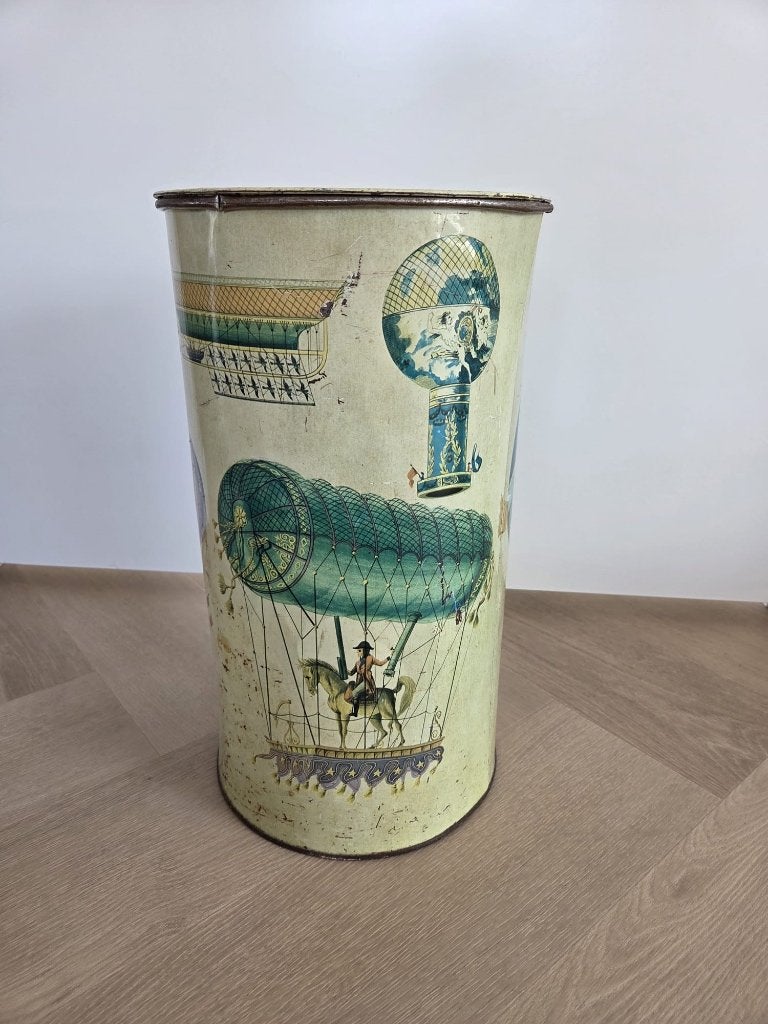 Vintage Jules Verne Blik / Paraplubak (60 cm) - Geleefd, Ophalen, Gebruikt, Overige