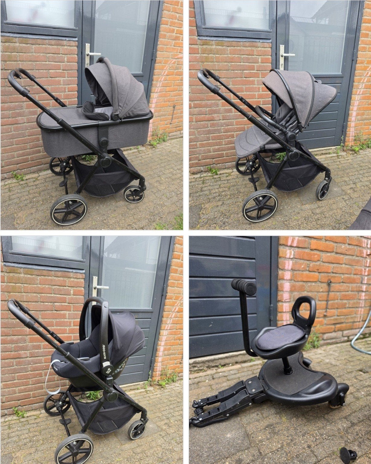 Prenatal kinderwagen met verschillende extra's, Ophalen, Gebruikt, Combiwagen, Verstelbare duwstang