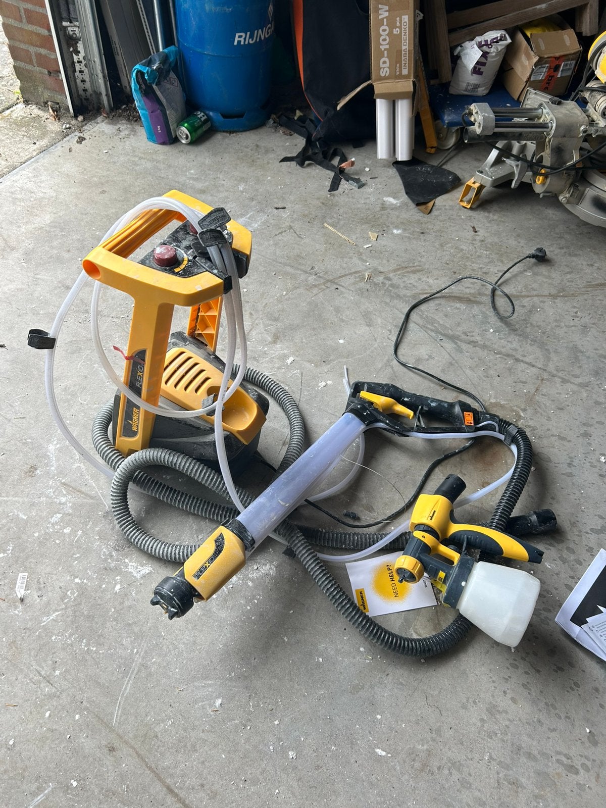 Wagner flexio 950 verfspuitmachine, Ophalen of Verzenden, Gebruikt, Verfspuit of Verfpomp