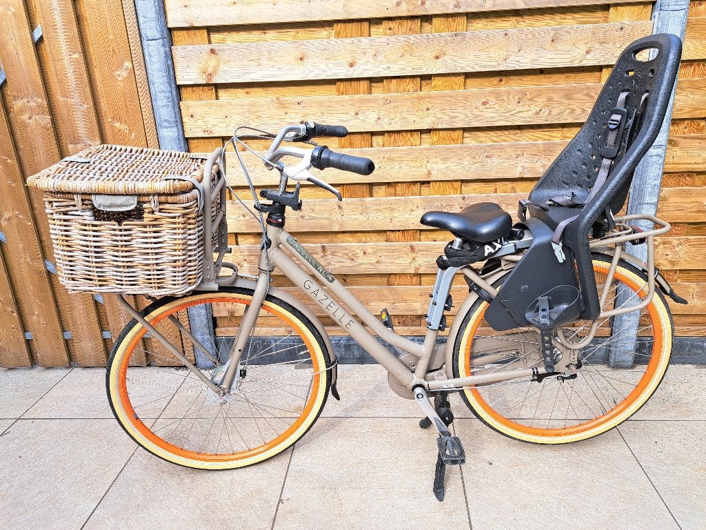 Gazelle Heavy Duty - 49cm, 2 kinderzitjes, Mand, Screen, 7v, Ophalen, 47 tot 50 cm, Mandje, Zo goed als nieuw