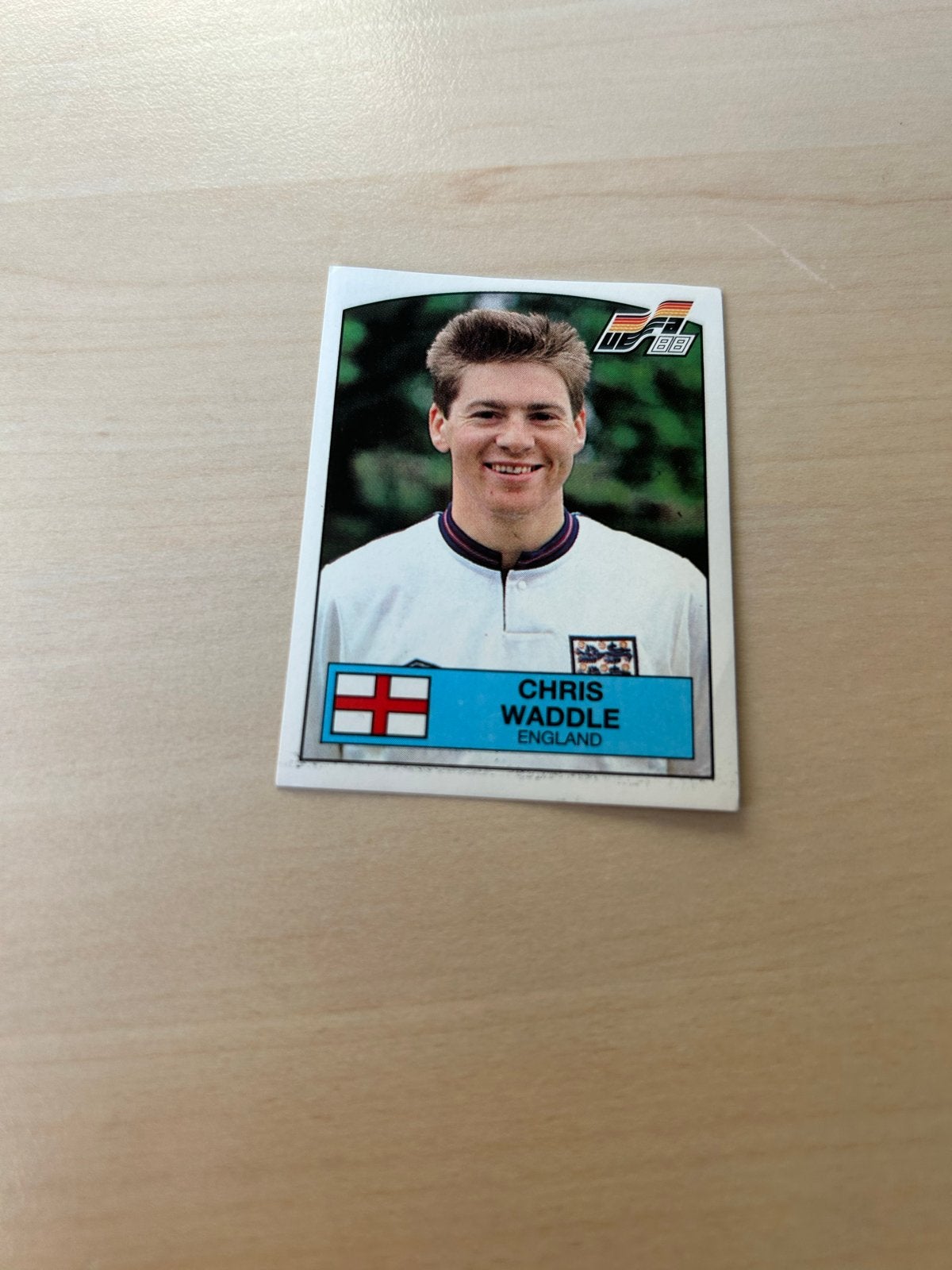 Chris Waddle Panini EURO 88 Voetbalplaatje, Ophalen of Verzenden, Zo goed als nieuw, Sticker