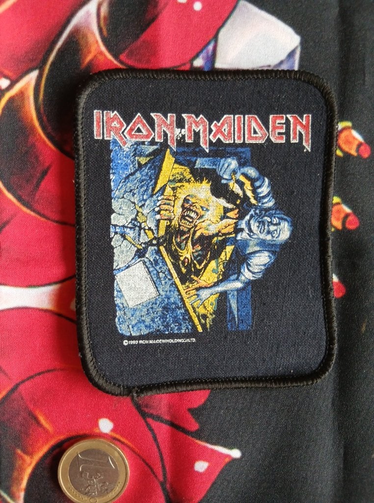 Iron Maiden vintage 1990 no prayer for the dying patch 15, Verzamelen, Ophalen of Verzenden, Nieuw, Kleding
