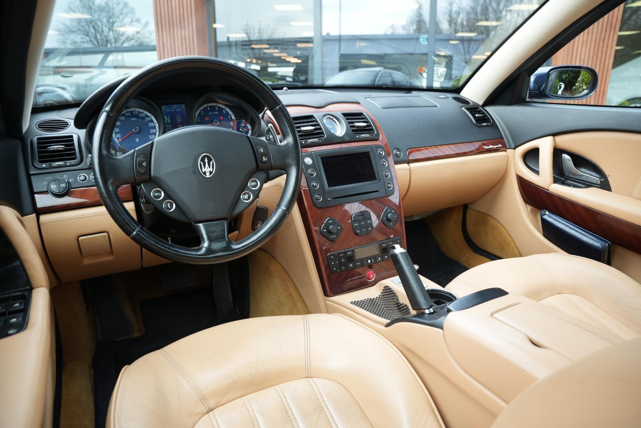 Maserati Quattroporte 4.2 Duo Select Schuifdak BOSE Leder, Auto's, Automaat, Gebruikt, 8 cilinders, Blauw