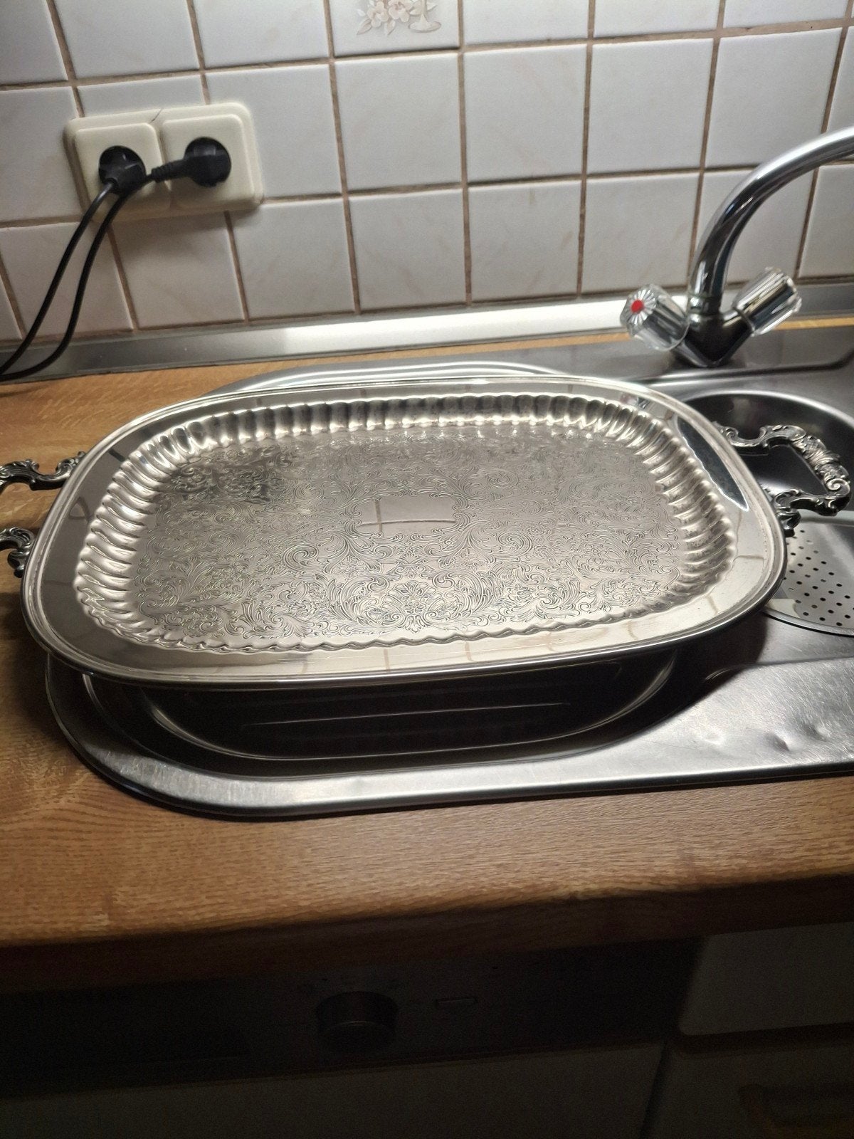 Groot dienblad 57 bij 35 cm, Ophalen of Verzenden