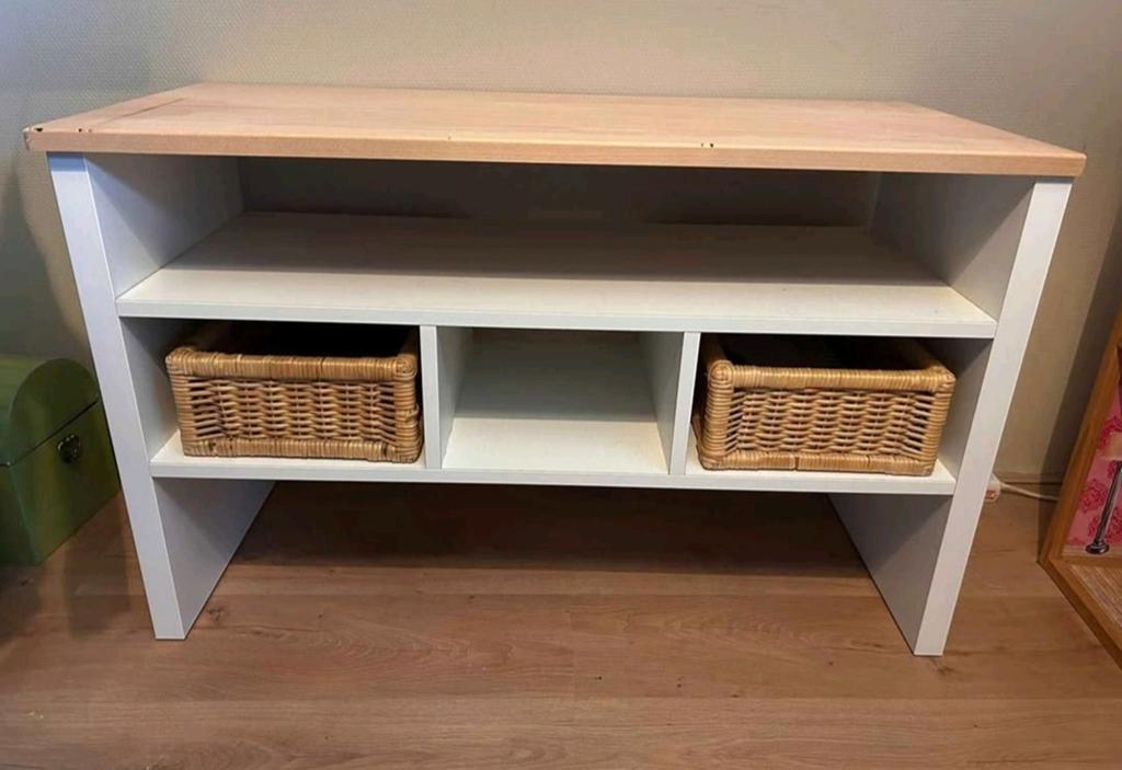 Mooi kastje met 2 mandjes, Huis en Inrichting, Tafels | Sidetables, Ophalen, 25 tot 50 cm, Rechthoekig, 50 tot 100 cm