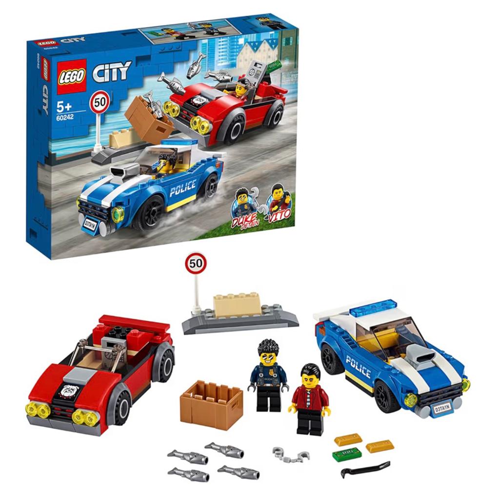 LEGO 60242 politie achtervolging, Ophalen, Lego, Zo goed als nieuw, Compleet