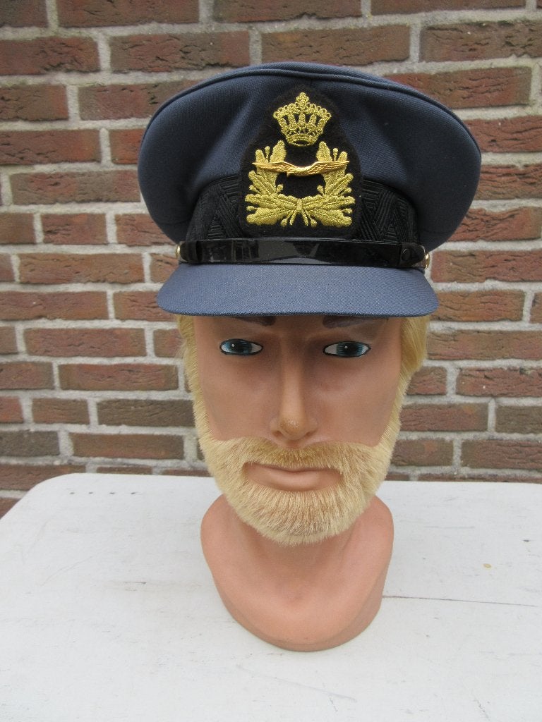 Vintage Uniformpet Luchtmacht, Ophalen of Verzenden, Landmacht, Nederland, Helm of Baret