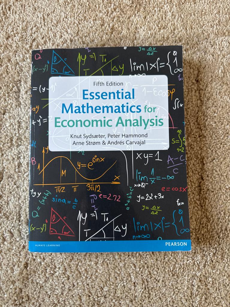 Essential Mathematics for Economic Analysis - 5e, Ophalen of Verzenden, Gelezen