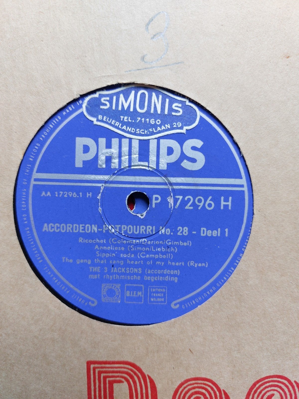 Philips Accordeon-Potpourri No. 28 - Deel 1 (7 inch), Ophalen, Gebruikt, Overige genres, 7 inch