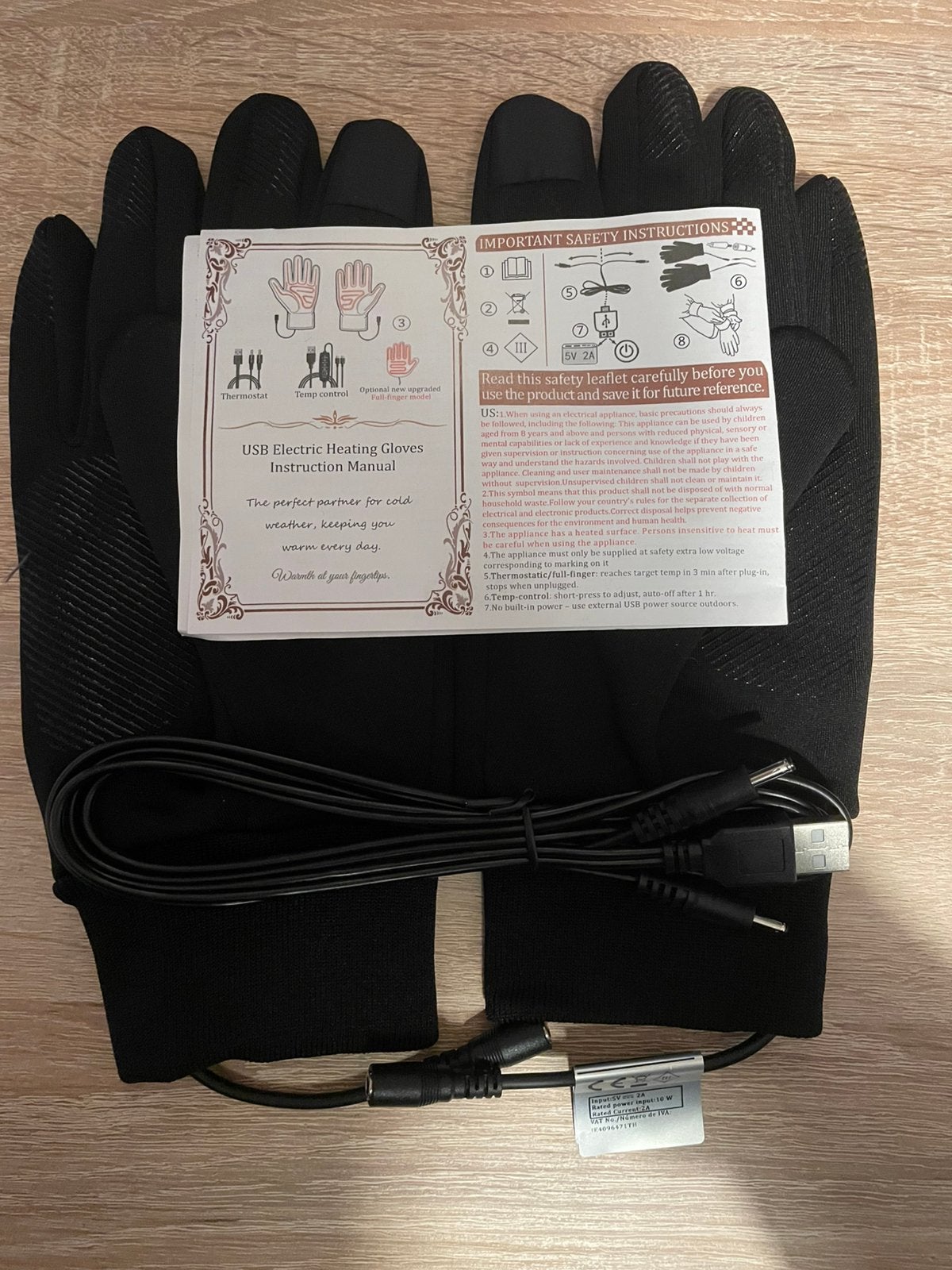Oplaadbare Verwarmde Handschoenen – USB Elektrisch, Ophalen of Verzenden, Nieuw, Maat 42/44 (L), Handschoenen