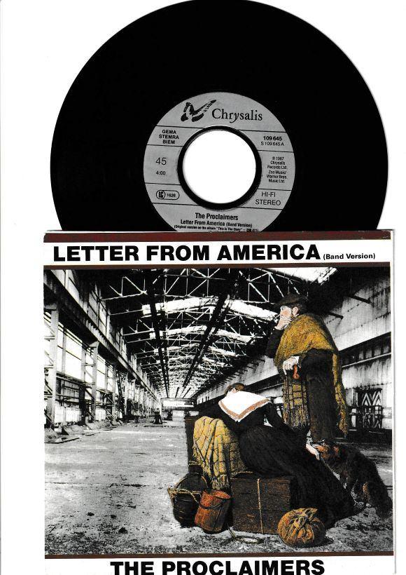 THE PROCLAIMERS - LETTER FROM AMERICA //// I'M LUCKY   [7''], Cd's en Dvd's, Vinyl Singles, Zo goed als nieuw, Fotohoes, Originele persing