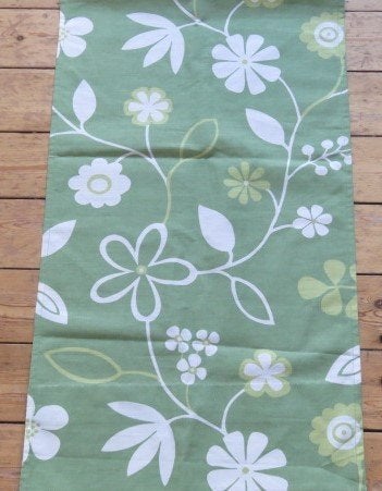 Vintage lap stof Zweeds design groen met bloemen NIEUW, Hobby en Vrije tijd, Nieuw, Ophalen of Verzenden, 30 tot 120 cm, Katoen