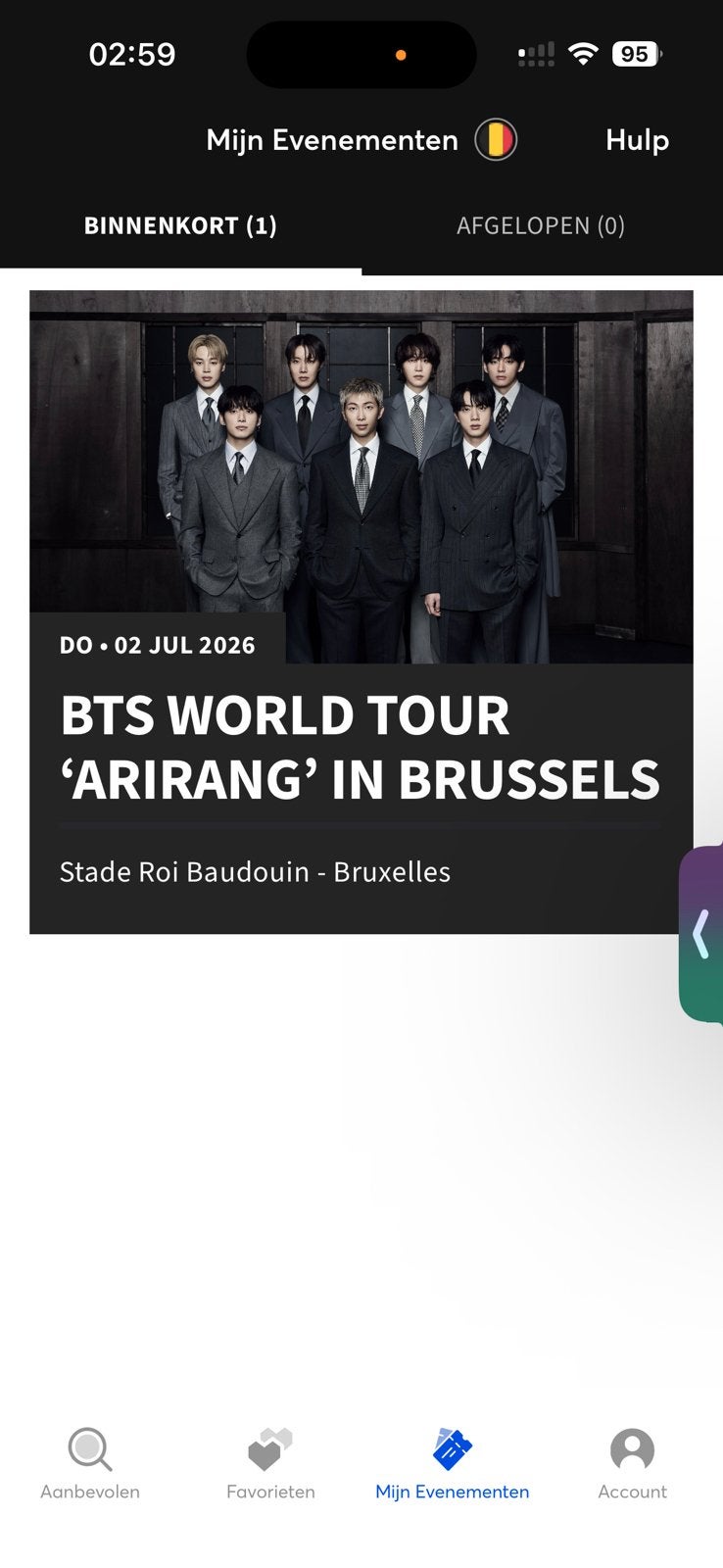 BTS tickets Brussel 2 Juli, Tickets en Kaartjes, Concerten | Pop, Twee personen, Juli