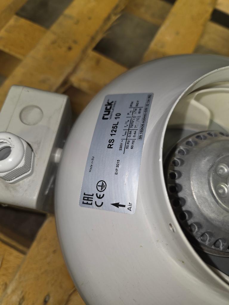 Ruck RS 100L 10 buisventilator kanaalventilator 100mm 250 m³, Verzenden, Nieuw, Ventilator