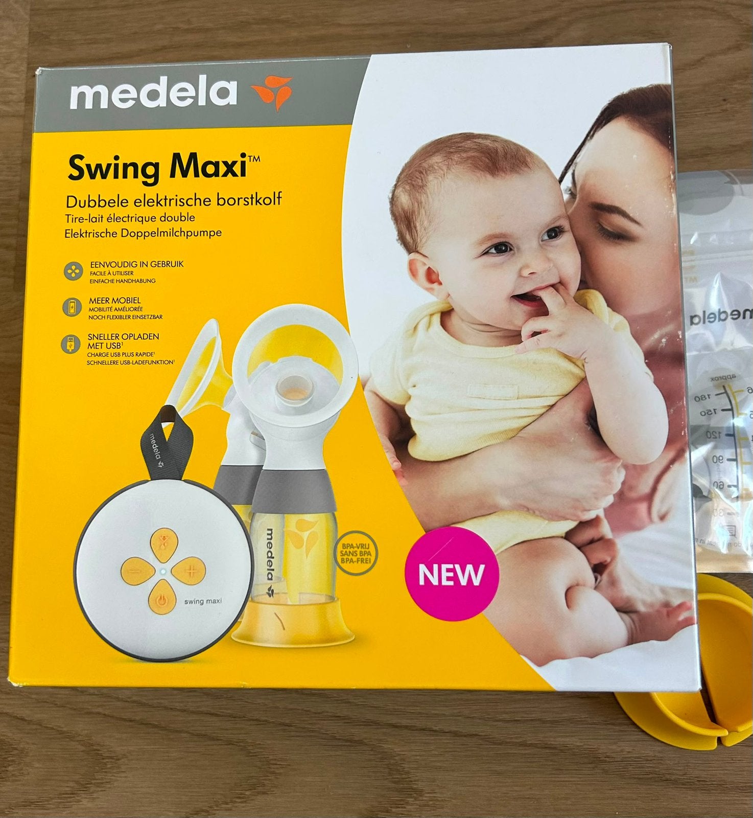Medela Swing Maxi Dubbele Borstkolf, Ophalen of Verzenden, Zo goed als nieuw, Borstkolf