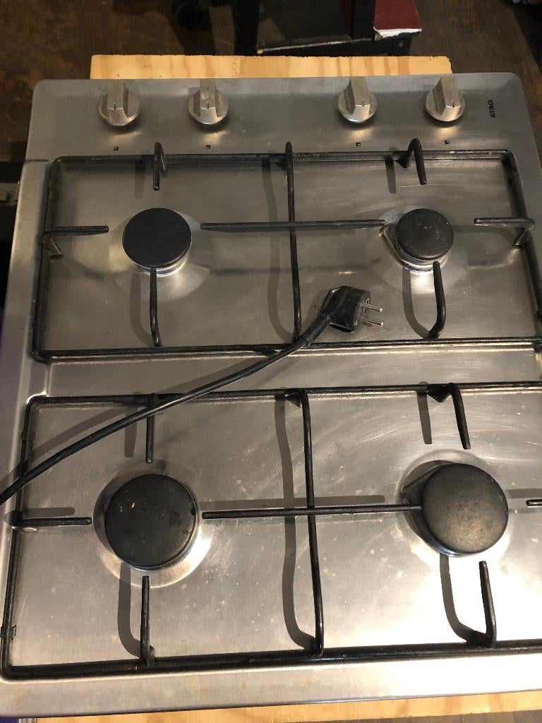 4 pits gasstel atag ( inbouw ), Witgoed en Apparatuur, Kookplaten, Ophalen, Gebruikt, 4 kookzones, Inbouw